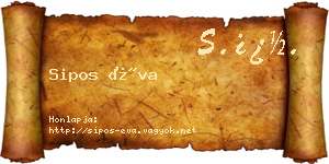 Sipos Éva névjegykártya