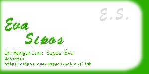 eva sipos business card